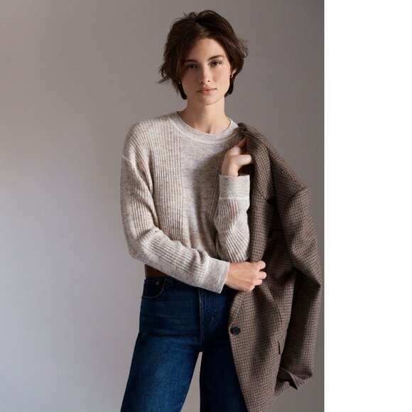 Madewell Ribbed Alpaca-Blend Crewneck Sweater - Picture 5 of 9